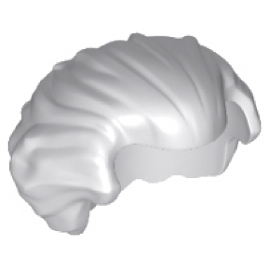 light bluish gray minifigure hair swept back with widows peak chin length and bushy in back