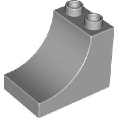 light bluish gray duplo brick 2 x 3 x 2 arch inverted