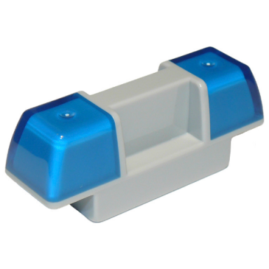 light bluish gray duplo siren with trans-dark blue lights