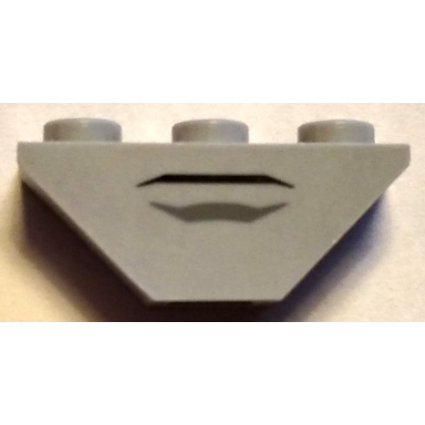 slope inverted 45 3 x 1 double with black and dark bluish gray lines pattern voltron mouth