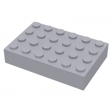 light bluish gray brick 4 x 6