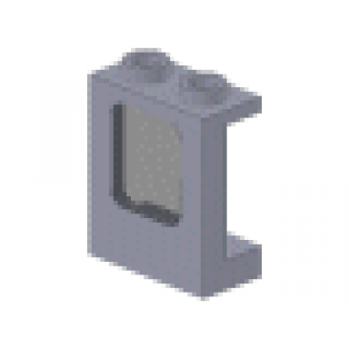 light bluish gray window 1 x 2 x 2 plane with trans-brown glass 2377 4862