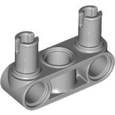 light bluish gray technic pin connector perpendicular 3l with 2 pins