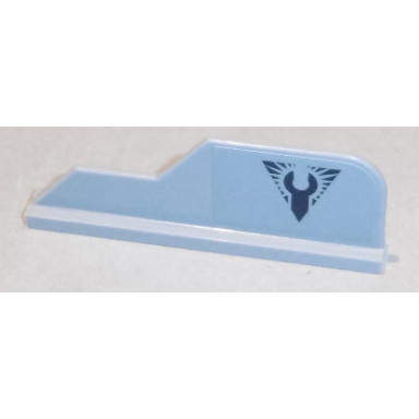 light bluish gray tail 8 x 1 with stepped fin with starscavenger logo pattern model left side sticker - set 75147
