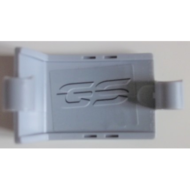 light bluish gray technic panel curved 3 x 5 x 3 with stylized gs on inside pattern model left side sticker - set 42063