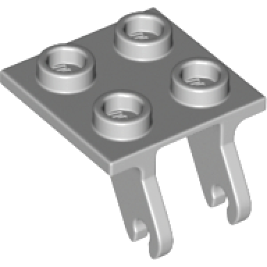 light bluish gray plate modified 2 x 2 thin with plane single wheel holder