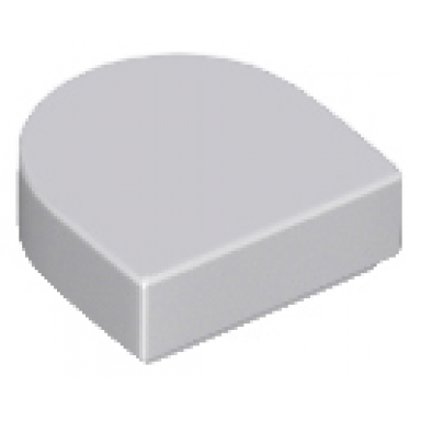 light bluish gray tile round 1 x 1 half circle extended