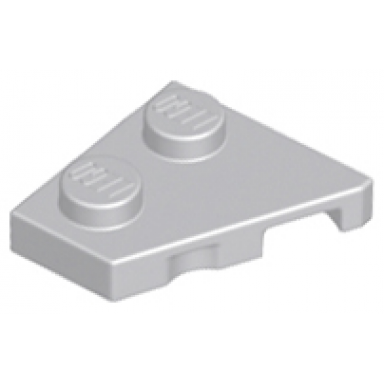 light bluish gray wedge plate 2 x 2 left