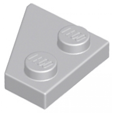 light bluish gray wedge plate 2 x 2 right