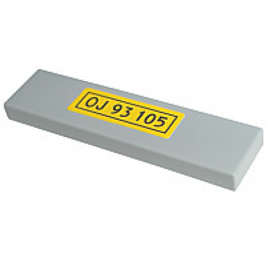 light bluish gray tile 1 x 4 with oj 93 105 pattern sticker - sets 2148 10156
