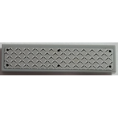 light bluish gray tile 1 x 4 with silver tread plate and 6 rivets pattern sticker - sets 3179 7636 7642 7942 7944 8191