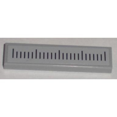 light bluish gray tile 1 x 4 with black scale lines pattern sticker - set 8075