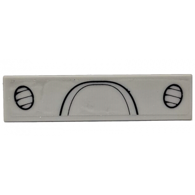light bluish gray tile 1 x 4 with dashboard and speakers pattern sticker - set 4431