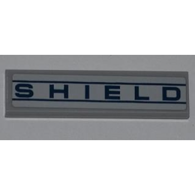 light bluish gray tile 1 x 4 with shield pattern sticker - set 6867