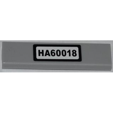 light bluish gray tile 1 x 4 with black ha60018 on white background pattern sticker - set 60018