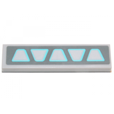 light bluish gray tile 1 x 4 with light bluish gray trapezoids on dark bluish gray background pattern sticker - set 75013