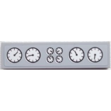 light bluish gray tile 1 x 4 with gauges on light bluish gray background pattern sticker - set 9484