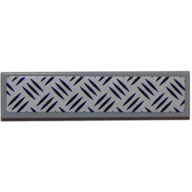 light bluish gray tile 1 x 4 with tread plate pattern sticker - set 60112