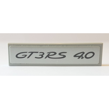 light bluish gray tile 1 x 4 with gt3rs 4.0 pattern sticker - set 42056