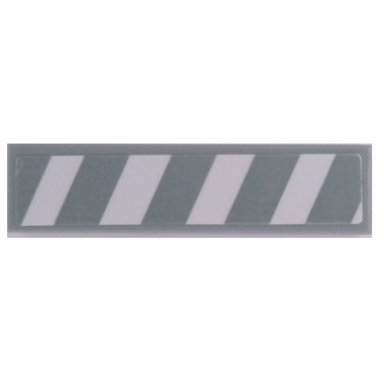 light bluish gray tile 1 x 4 with light bluish gray and white danger stripes pattern sticker - set 41381