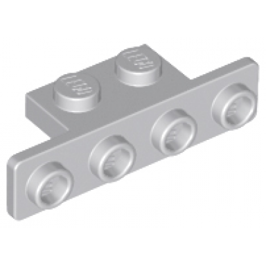 light bluish gray bracket 1 x 2 - 1 x 4 with rounded corners
