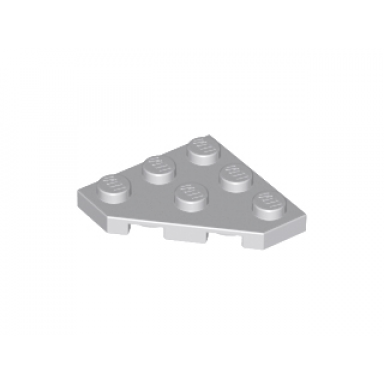 light bluish gray wedge plate 3 x 3 cut corner