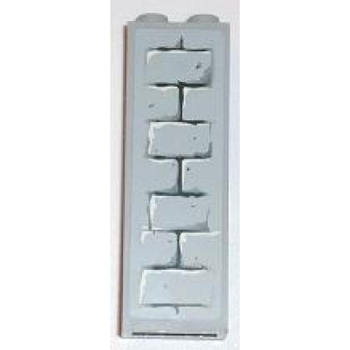 light bluish gray brick 1 x 2 x 5 with light bluish gray bricks pattern sticker - set 8813 8823