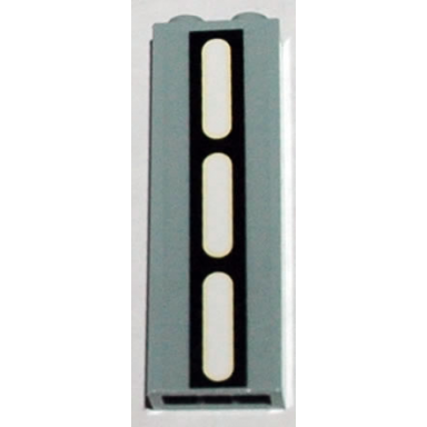 light bluish gray brick 1 x 2 x 5 with sw death star wall lights single column pattern sticker - set 10188