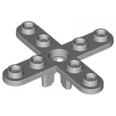 light bluish gray propeller 4 blade 5 diameter with rounded ends and open hub