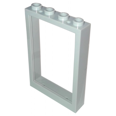 light bluish gray window 1 x 4 x 5 with hollow studs