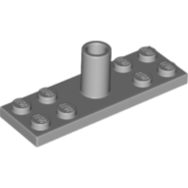 light bluish gray plate modified 2 x 6 with pole holder pin