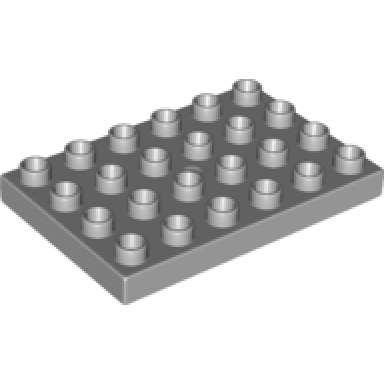 light bluish gray duplo plate 4 x 6