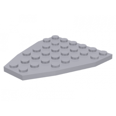 light bluish gray wedge plate 7 x 6 without stud notches boat bow plate