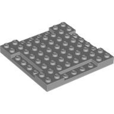 light bluish gray brick modified 8 x 8 x 2 3 with 1 x 4 indentations