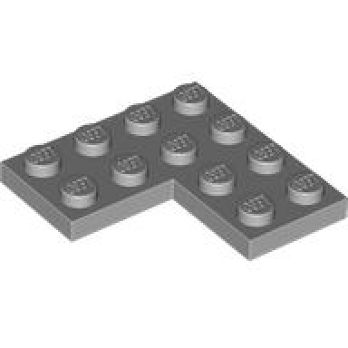 light bluish gray plate 4 x 4 corner