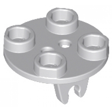 light bluish gray plate round 2 x 2 thin with wheel holder