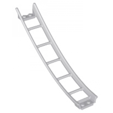 light bluish gray train track roller coaster ramp large lower part 6 bricks elevation