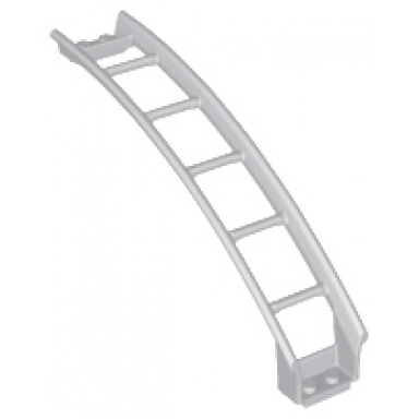 light bluish gray train track roller coaster ramp large upper part 6 bricks elevation