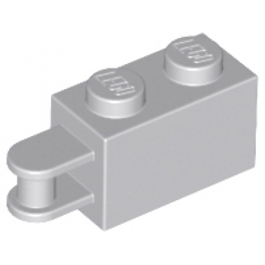 light bluish gray brick modified 1 x 2 with bar handle on end - bar inset from edge
