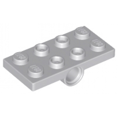 light bluish gray plate modified 2 x 4 with pin holes
