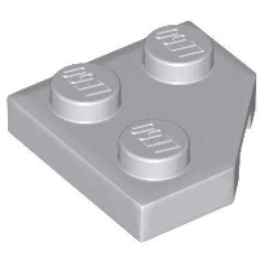 light bluish gray wedge plate 2 x 2 cut corner
