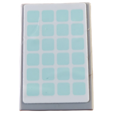 light bluish gray tile 2 x 3 with light aqua solar panel on white background pattern sticker - set 41679