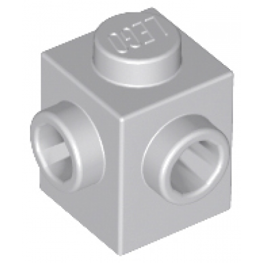 light bluish gray brick modified 1 x 1 with studs on 2 sides adjacent