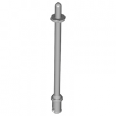 light bluish gray bar 8l with stop rings and pin technic figure accessory ski pole - rounded end