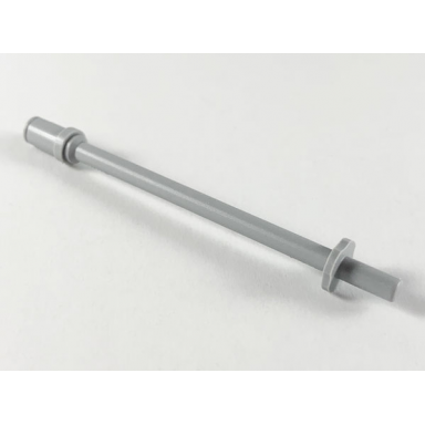 light bluish gray bar 8l with stop rings and pin technic figure accessory ski pole - flat end