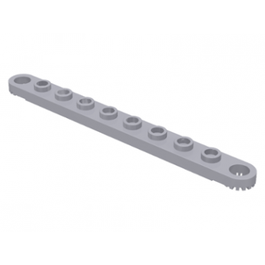 light bluish gray technic plate 1 x 10 with toothed ends