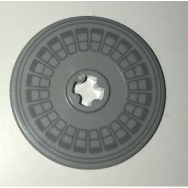 light bluish gray technic disk 3 x 3 with hubcap pattern