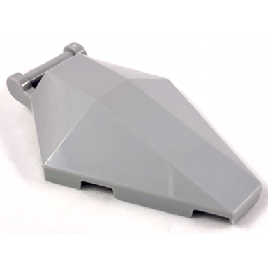light bluish gray windscreen 6 x 4 x 1 hexagonal with bar handle