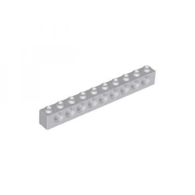 light bluish gray technic brick 1 x 10 with holes