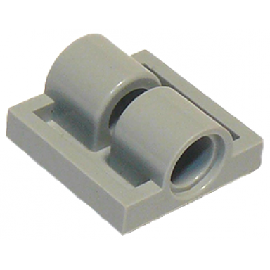 light bluish gray plate modified 2 x 2 with pin holes